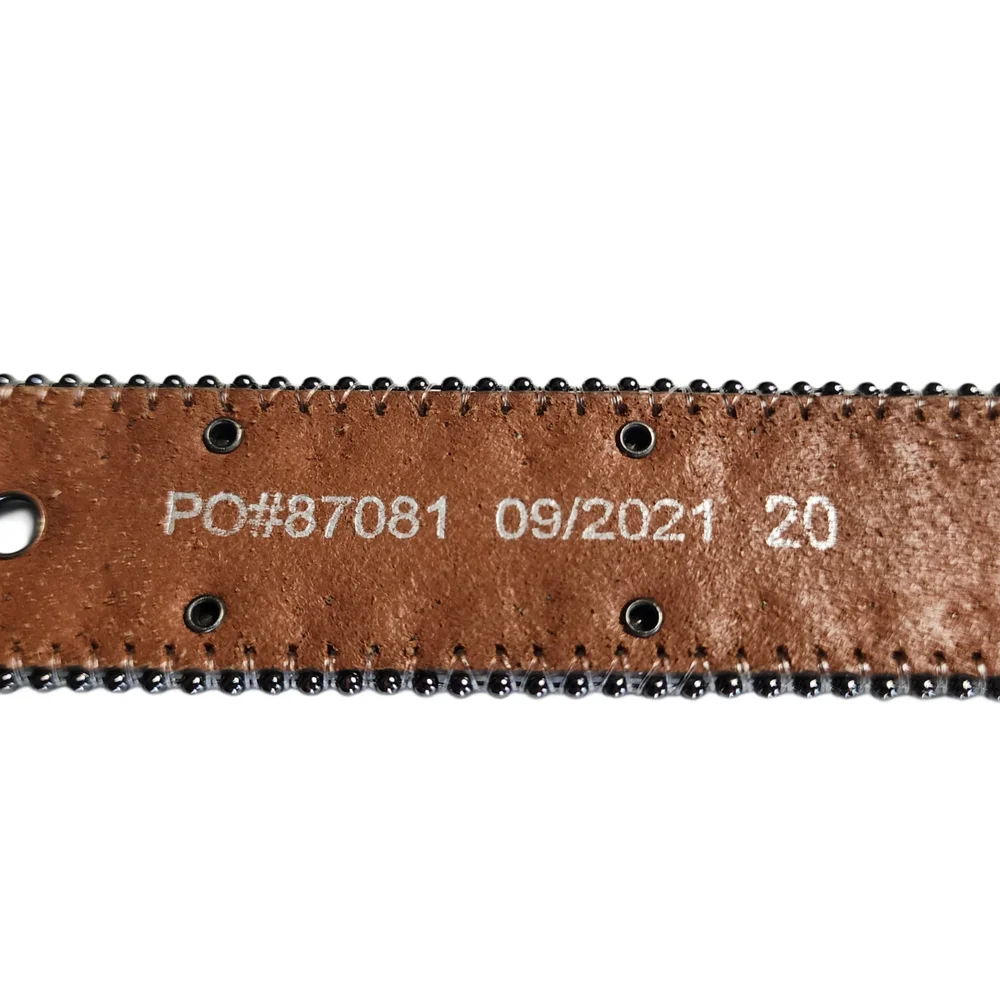 Shyanne Girls Western Belt Size 20 Rhinestone Studded Engraved Buckle Cowgirl